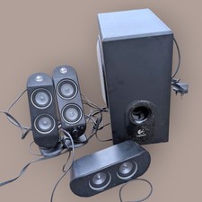 Logitech X-530 5.1 Speaker System (Partial Set – 2 Front, 1 Center, Subwoofer)