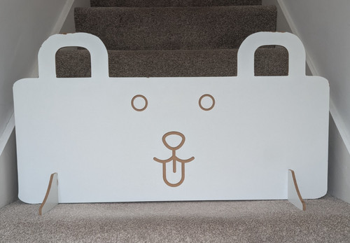 White dog stopper stair - stopper, gate