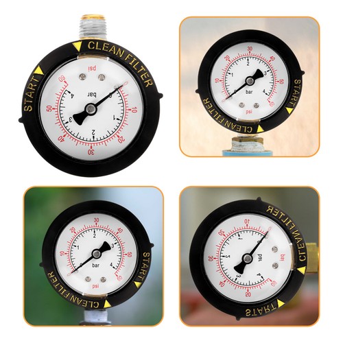 White pool pressure gauge - pool,