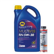5L 5w30 Fully Synthetic Engine Oil Morris Multivis Mid Saps C3  + ENGINE FLUSH 