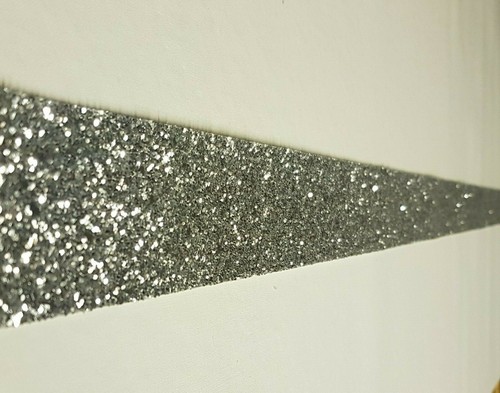 Silver glitter wallpaper - silver,
