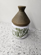 Vintage Shaws Pure Honey/ Milk Glass Storage Jar With Lid