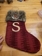 Matalan Xmas Stocking And Glass With Letter S