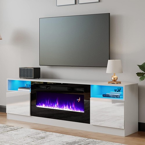 White high gloss tv stand - high,