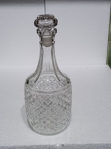 Vintage cut glass decanter - cut,