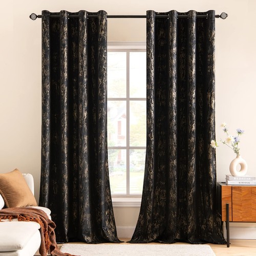 Miulee black velvet curtains - miulee,