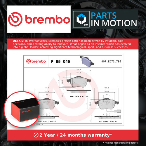 Brake pads set - set, p85045