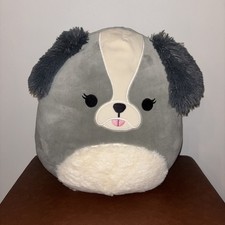 Squishmallows 12 Inch Malu-Grey Shih-Tzu Plush Soft Toy WITHOUT TAGS