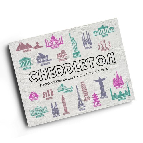 Print cheddleton - -,