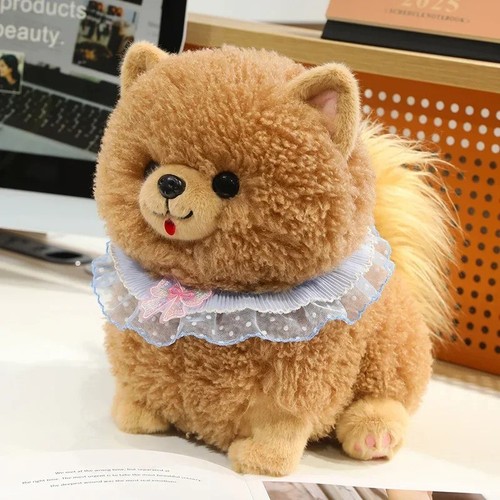 Realistic pomeranian dog plush - realistic,