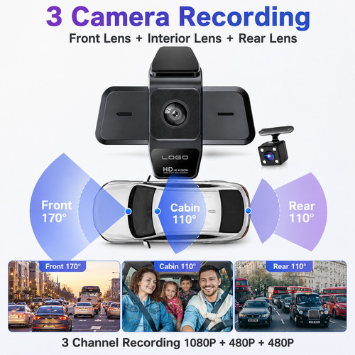 Channel 1080p dash cam - 3,