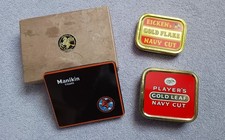 Set of  4 Vintage Tobacco Tins /Boxes