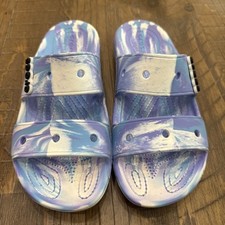 Crocs Classic Marbled Sandal Unisex M7 W9 White/Oxygen 207701-1FK