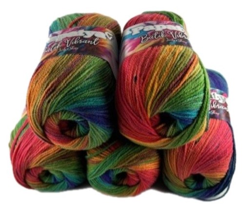 Rainbow wool pack 100g - pack, 5
