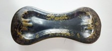 Antique tin metal painted tole ware tray candle snuffer