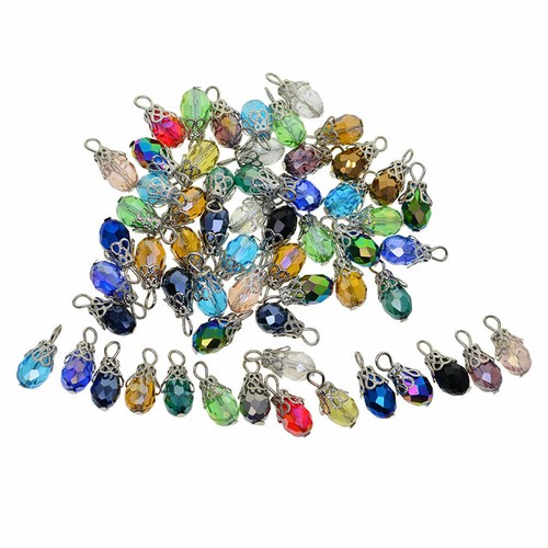 50pcs glass pendants - 50pcs, shiny