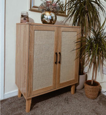 Rustic Side Cabinet Rattan