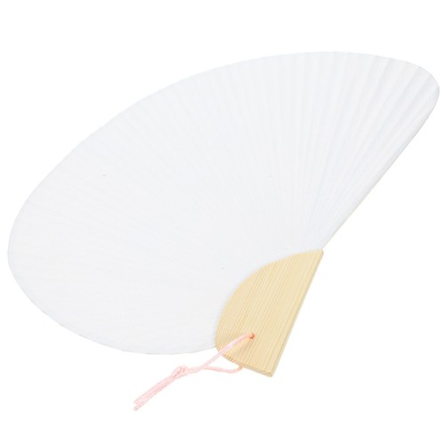 Handheld paper fan white - handheld,