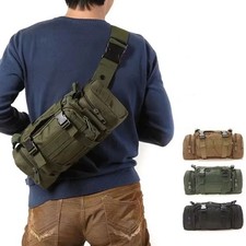 Tactical Military Chest Fanny Shoulder Waist Bag Camo Hunting Molle Camping Pack