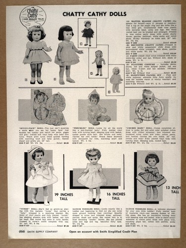 Mattel chatty cathy dolls 1962 - cathy,