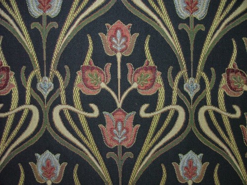 Art nouveau pugin navy woven - pugin,