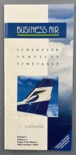 BUSINESS AIR AIRLINE TIMETABLE SUMMER 1995 EDITION 1 SAAB 340 BAE146 SEAT MAP