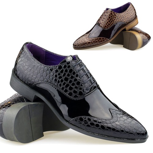 Mens crocodile patent leather - crocodile,