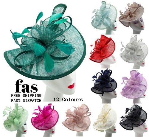 Women sinamay disc feathers - women's,