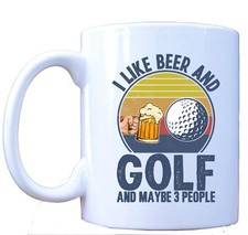 Funny Beer and Golf Mug Gift