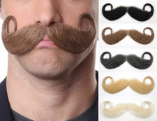 HUMAN HAIR HANDLEBAR MOUSTACHE
