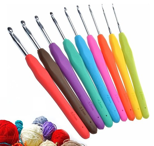 9pcs crochet hooks - set, soft
