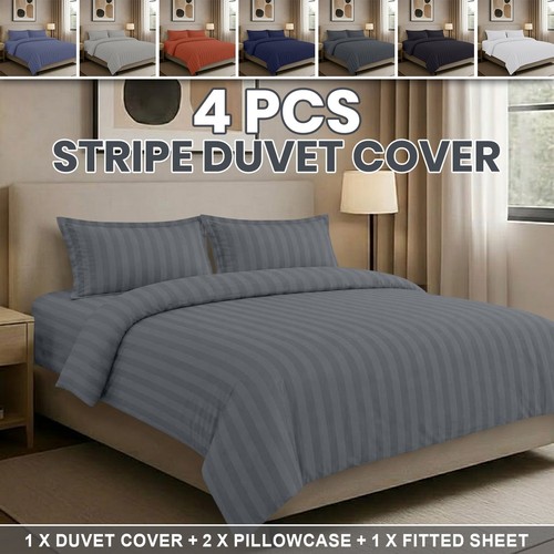 Pcs luxury stripe duvet - pcs,