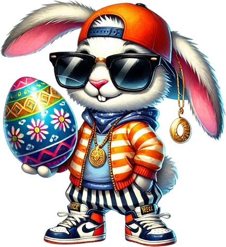 Easter hip hop - hop, rabbit