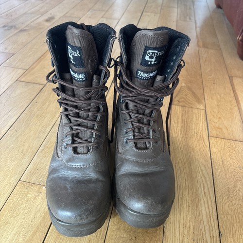 Grafters brown combat boots - brown,