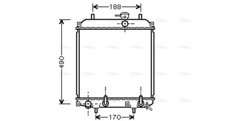 Ava coolant radiator du2055 - ava,