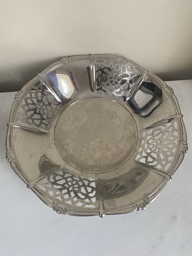 Silver plate pierced - silver, fruit