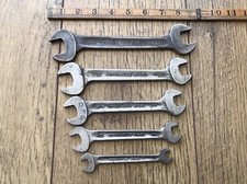 5 Vintage Stahlwille Stabil 1/2” To 1/8” Whitworth Open Ended Spanners