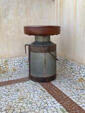 Vintage Hand Made Stool Height Kitchen Chairs Leather Armless Unique Barstools