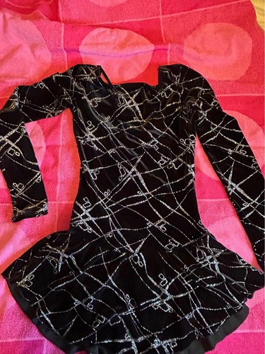 Black ice skating costume - black,