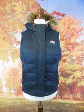 Superdry Microfibre The Hooded blue Parka Gilet. UK women's size Medium