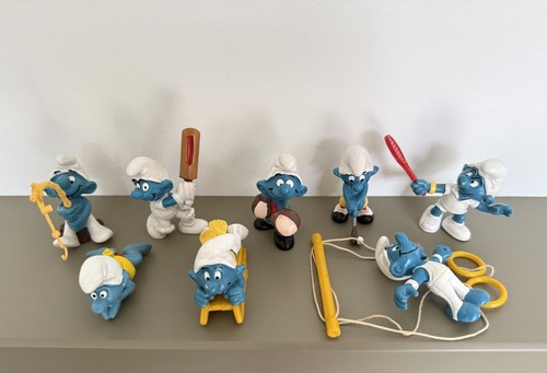 Vintage smurf sports figures - vintage,