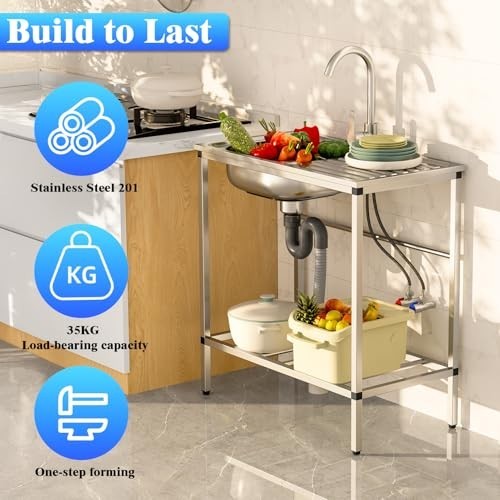 Stainless steel utility - stainless, sink