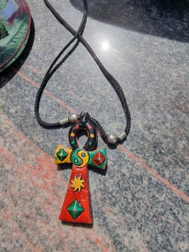 Bootlace necklace with resin - necklace,