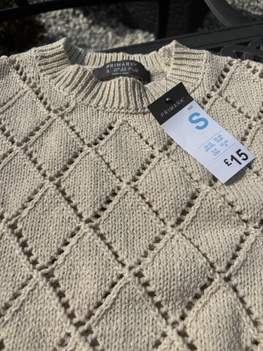 Beige knit primark jumper size - beige,