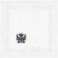 'Scottish Thistle With Tartan Ribbon' Cotton Napkin / Dinner Cloth (NK00044170)