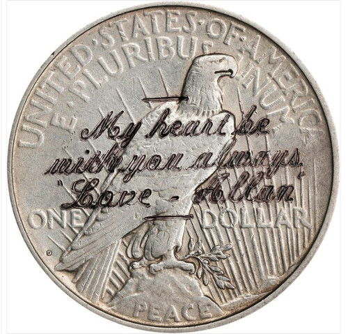 1922 engraved peace dollar - 1922,
