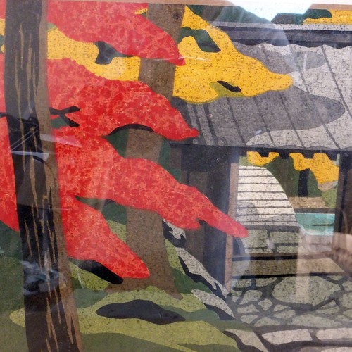 Japanese woodblock print s185 - woodblock,