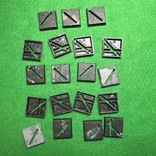 Warhammer Genuine Games Workshop 20mm Square Plastic Base Bases Citadel 1984 ?