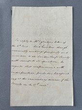 Lord James Gambier, Governor of Newfoundland, American Revolution letter, c1820