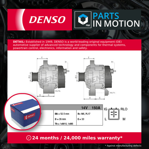 Alternator dan1354 denso - alternator,